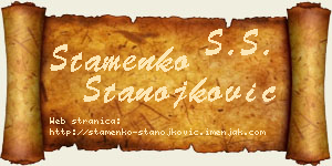 Stamenko Stanojković vizit kartica